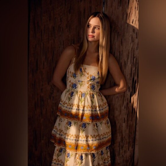 NWT Olivia by Livro Ophelia Midi Dress Size Small Boho Cottagecore - Picture 2 of 6